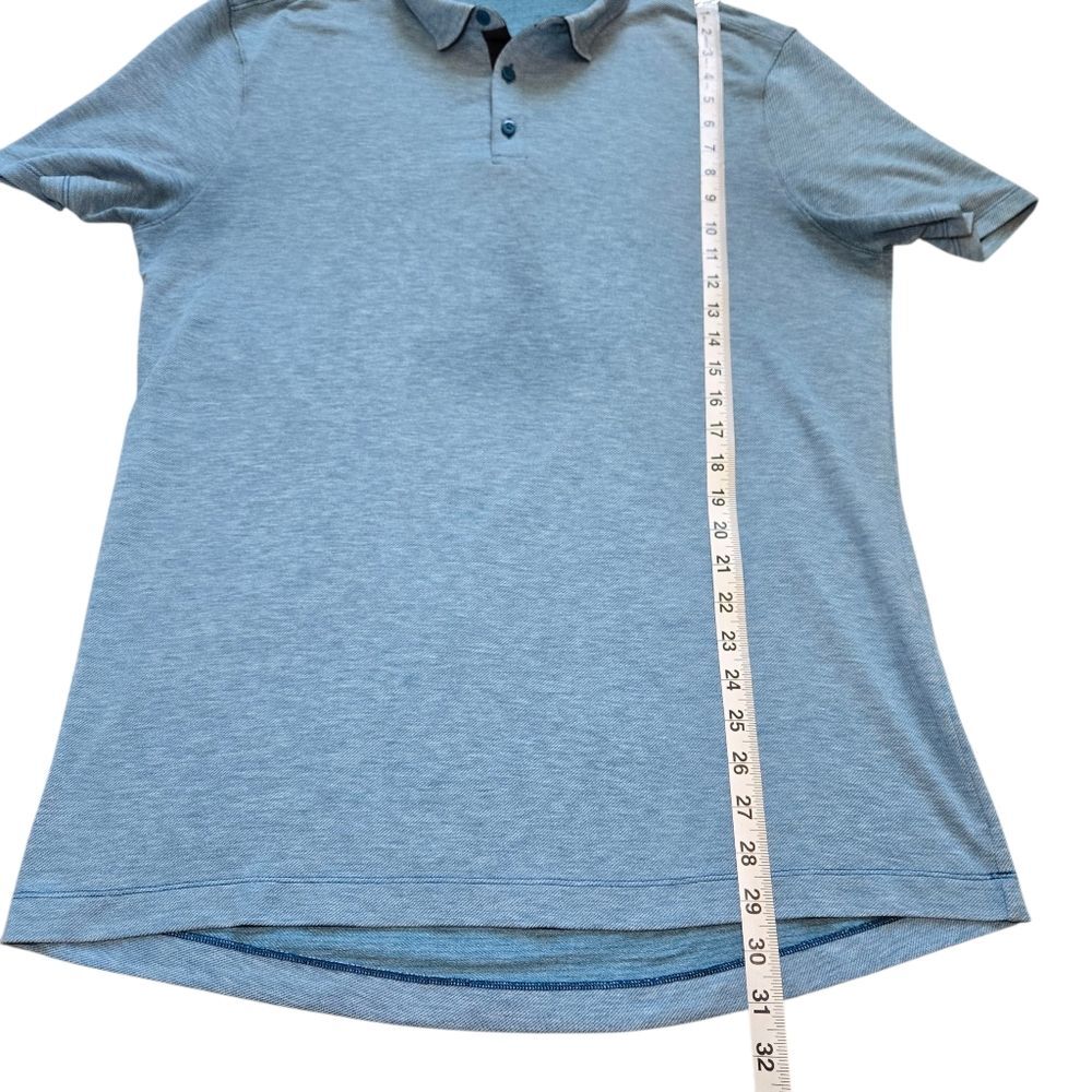 Men's Lululemon Evolution Short Sleeve Polo Shirt - Blue - Picture 6 of 6